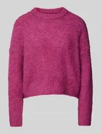 Swetry damskie - Sweter z dzianiny o kroju regular fit z dodatkiem wełny model ‘NATHERINE’ - miniaturka - grafika 1