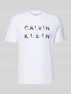 T-shirt z nadrukiem z logo - Koszulki męskie - miniaturka - grafika 1