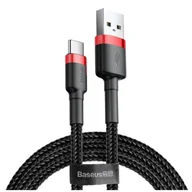 Kable USB - Baseus Kabel Kevlar USB-C 2A 2M red black CATKLF-C91 - miniaturka - grafika 1