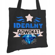 Torby i wózki na zakupy - Torba Bawełniana dla Adwokata Czarna Na Prezent ekologiczna Trwały Nadruk - miniaturka - grafika 1