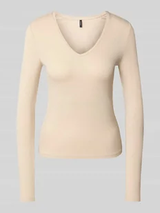 Bluzka z długim rękawem o kroju regular fit z mieszanki wiskozy model ‘LAVA’ - Bluzki damskie - miniaturka - grafika 1