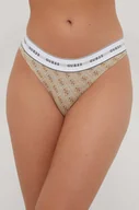 Majtki damskie - Guess stringi kolor beżowy - miniaturka - grafika 1