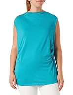 Bluzki damskie - s.Oliver BLACK LABEL Damska bluzka z krótkim rękawem, Blue Green, 40 - miniaturka - grafika 1