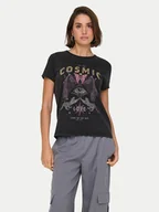Koszulki i topy damskie - ONLY T-Shirt Lucy 15336965 Czarny Regular Fit - miniaturka - grafika 1