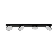 Lampy sufitowe - Italux Szeroka czarna listwa sufitowa LED SPL-31976-4B-BK z serii CASTELIO ŻARÓWKI - miniaturka - grafika 1