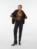 Bluzki damskie - Vero Moda Bluzka w kolorze jasnobrązowo-brązowym - miniaturka - grafika 1