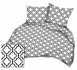 pościel bawełna lux 200x220 + 2 poszewka B 328 maroko czarne na białym - Pościel pościel bawełna lux 200x220 + 2 poszewka B 328 maroko czarne na białym - Pościel - miniaturka - grafika 1
