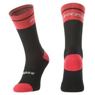 Skarpetki kolarskie - Skarpetki rowerowe KROSS Loony Hi ( 36-38) Czarno-czerwony - miniaturka - grafika 1