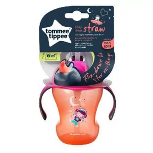 Tommee Tippee kubek niekapek Explora ze słomką Girl różowy od 6 miesiąca 230ml - Kubki dla dzieci - miniaturka - grafika 1