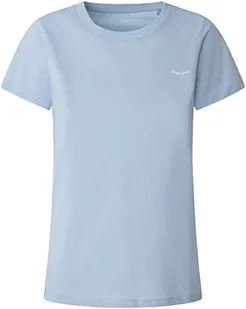 Pepe Jeans Damska koszulka Wendy Chest, Niebieska (Bay), S - Koszulki i topy damskie - miniaturka - grafika 1