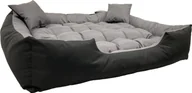 Legowiska dla psów - AIO Europe Legowisko dla psa ECCO 130x100 / 145x115 cm szaro-czarne - miniaturka - grafika 1