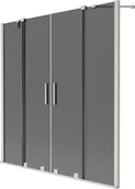 Parawany nawannowe - Mexen Velar Duo parawan nawannowy 2-skrzydłowy rozsuwany 150 x 150 cm, grafit, nikiel szczotkowany - 896-150-000-42-97 - miniaturka - grafika 1