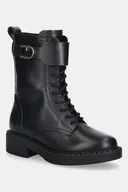 Botki damskie - Furla buty skórzane New Legacy Army Boot damskie kolor czarny na płaskim obcasie YK11FNL BX4223 O6000 - miniaturka - grafika 1