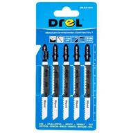 Brzeszczoty - Drel Brzeszczot do wyrzynarek z chwytem typu "T" drewno 75 mm zestaw 5 szt. - miniaturka - grafika 1