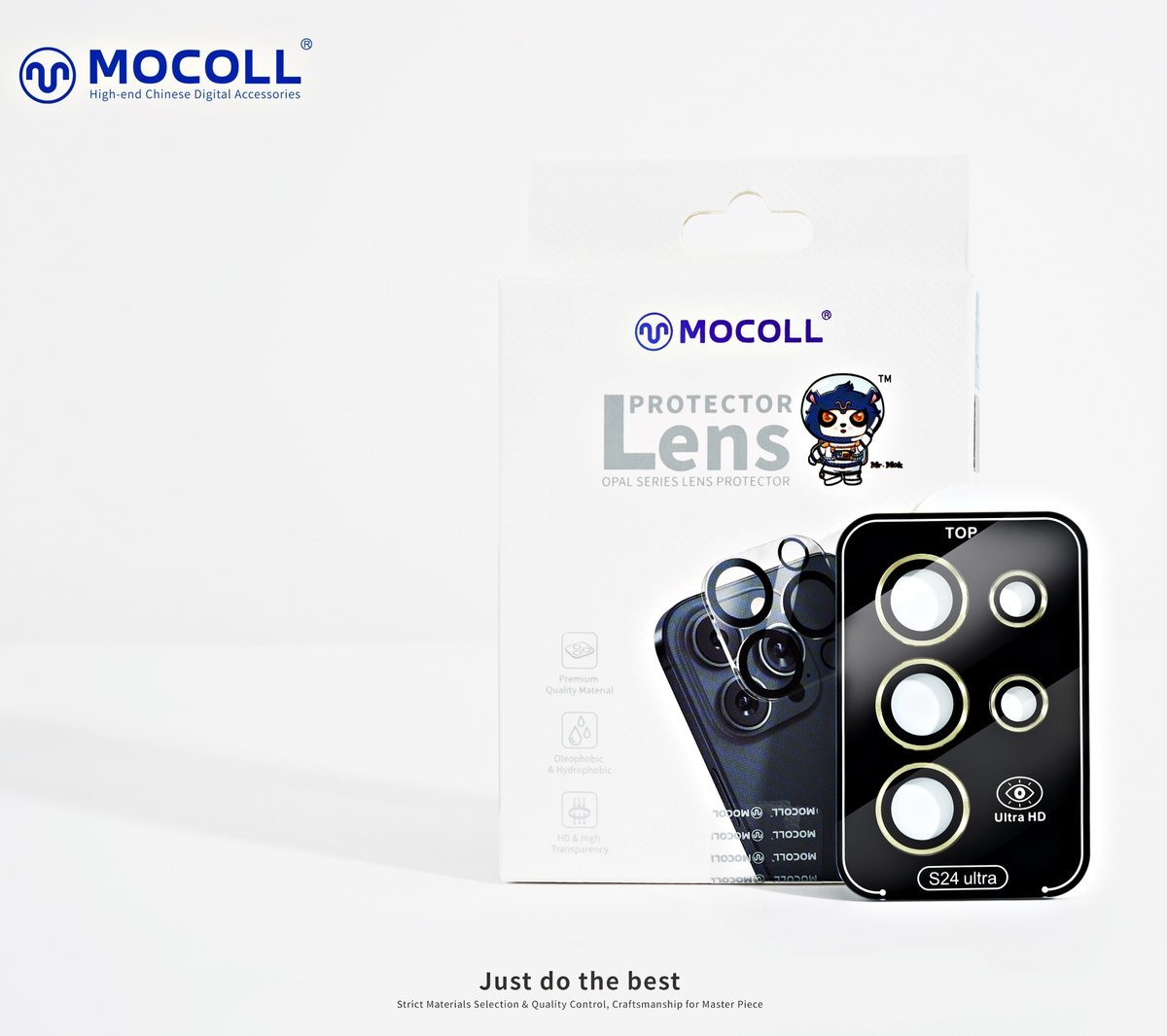 Ochrona soczewek aparatów Samsung Galaxy S24 Ultra kolor Gold