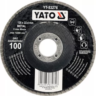 YATO Ściernica listkowa płaska 125mm p120 YT-83276 - Materiały ścierne - miniaturka - grafika 1