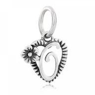 Charmsy - Murrano Charms Zawieszka Koralik Srebrny IMIĘ MIŁOŚCI O SR-020 - miniaturka - grafika 1