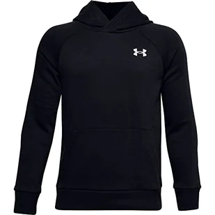 Under Armour Bluza UA RIVAL COTTON HOODIE-BLK - XS - Bluzy dla dziewczynek - miniaturka - grafika 1