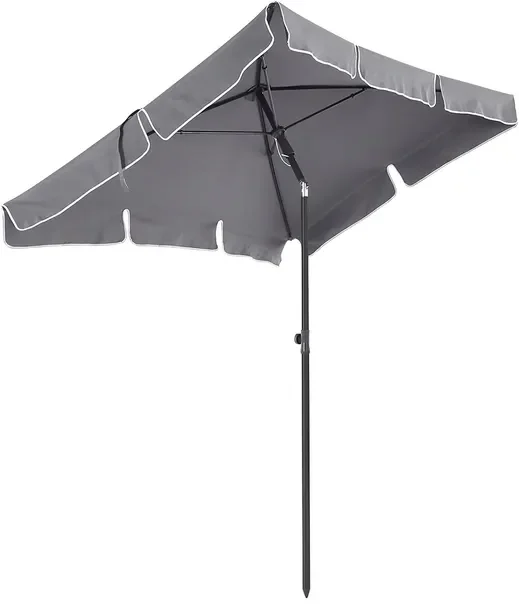 Songmics Parasol klasyczny szary 180 x 240 cm