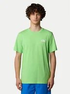 Koszulki męskie - The North Face T-Shirt SS Simple Dome NF0A87NG Zielony Regular Fit - miniaturka - grafika 1
