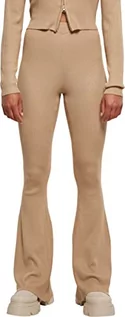 Legginsy - Urban Classics Damskie damskie legginsy z dzianiny ściągającej do butów do jogi, Beżowy Union Beige, S - grafika 1