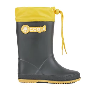 Buty dla dziewczynek - Kalosze COQUI RAINY ANTRACIT/YELLOW - grafika 1