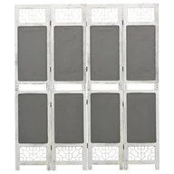 Parawany - Lumarko Parawan 4-panelowy Szary 140x165 cm Tkanina - miniaturka - grafika 1