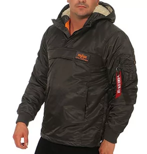 ALPHA INDUSTRIES Męska kurtka dziecięca Hpo Anorak, szary/czarny, XXL - Kurtki męskie - miniaturka - grafika 1