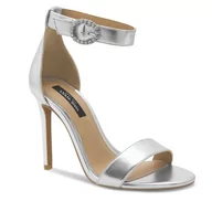 Sandały damskie - Sandały Nine West WFA2646-1 Srebrny - miniaturka - grafika 1