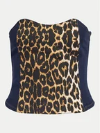 Koszulki i topy damskie - Noisy May Top 27033511 Granatowy Slim Fit - miniaturka - grafika 1