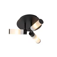 Oprawy, klosze i abażury - QAZQA Nowoczesna lampa sufitowa łazienkowa czarna 3-punktowa IP44 - Wanna - miniaturka - grafika 1