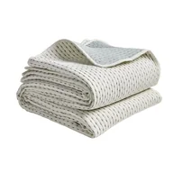 Narzuty - Narzuta Hari dwustronna kremowo-zielona 200 x 220 cm - miniaturka - grafika 1