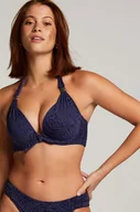 Stroje kąpielowe - Hunkemöller Kai biustonosz bikini push up z wkładkami i fiszbinami Niebieski - miniaturka - grafika 1