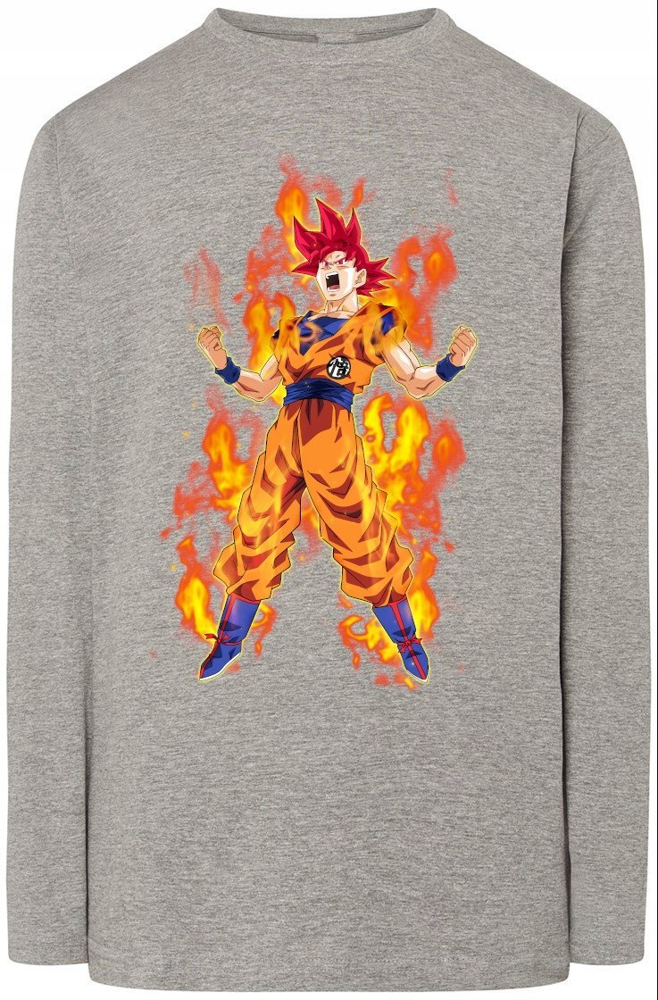 Son Goku Męska bluza Longsleeve Modna Rozm.S