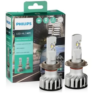 PHILIPS Ultinon Pro5000 żarówka LED do reflektorów samochodowych (H7), 2 sztuki 11972U50CWX2 - Lampy przednie - miniaturka - grafika 1