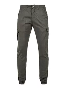 Urban Classics AOP Glencheck Cargo Jog spodnie męskie z delikatnym wzorem w kratkę w 3 kolorach, rozmiary S - 5XL, ciemnoszary, XL - Spodnie męskie - miniaturka - grafika 1