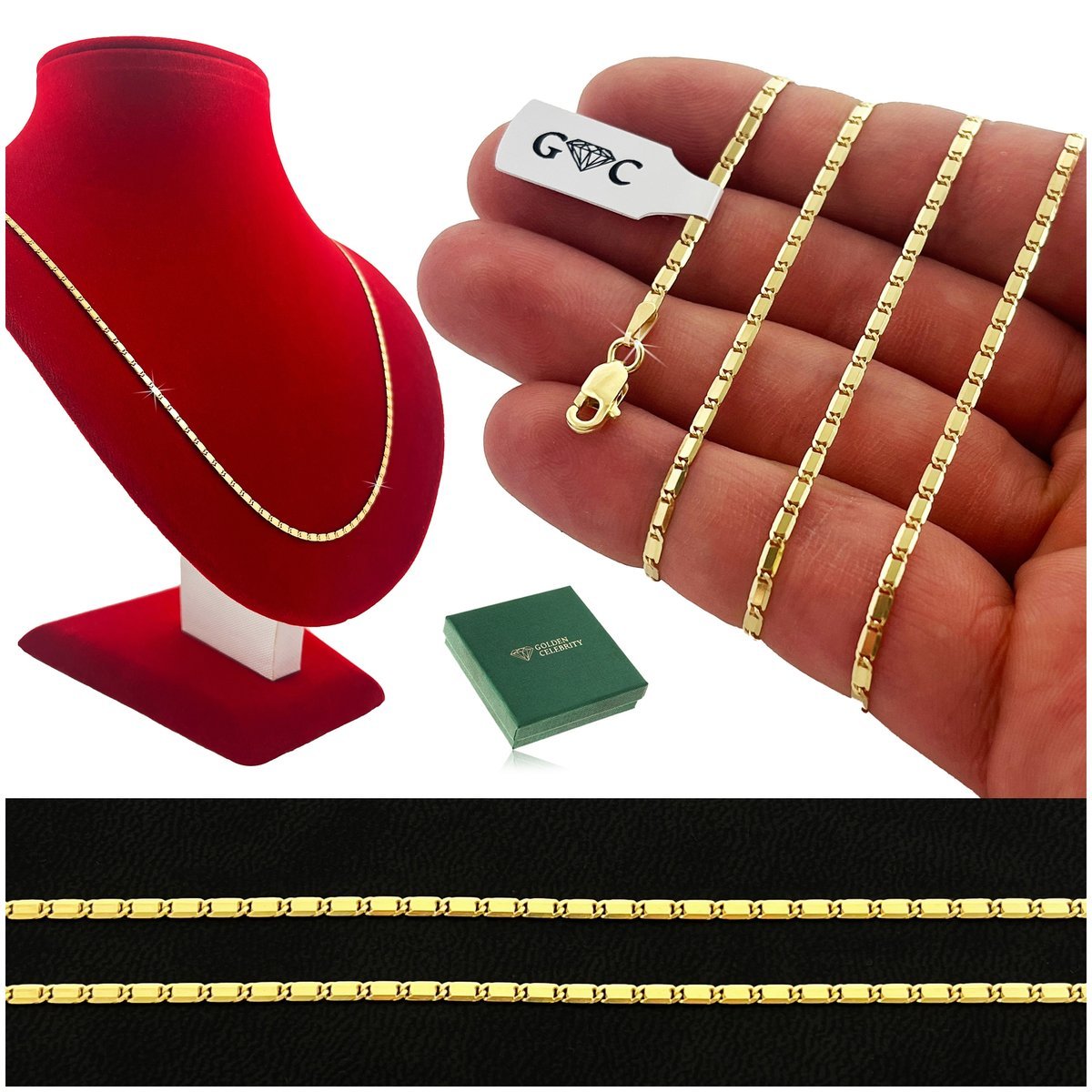 ZŁOTY PIĘKNY ŁAŃCUSZEK PŁASKI / BLASZKI DAMSKI PRÓBA 925/585 14K DLA NIEJ