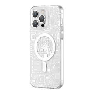 Kingxbar PQY Geek Series magnetyczne etui iPhone 14 MagSafe srebrne - Etui i futerały do telefonów - miniaturka - grafika 1