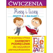 Wiśniewska Anna Piszę i liczę. zeszyty 3 i 4 dla klasy 1. ćwiczenia do `naszego elementarza` (men) - Podręczniki dla szkół podstawowych - miniaturka - grafika 1