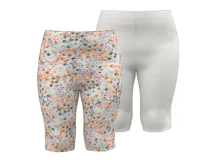 lupilu® Legginsy capri dla małych dziewczynek, 2 szt., z wygodnym elastycznym paskiem w talii (122/128, Wzorzysty/biały) - Spodnie i spodenki dla dziewczynek - miniaturka - grafika 1