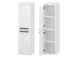 Słupek Łazienkowy Typu Loft ATHOS 35 2D L - Uchwyt Czarny Mat - Szafki łazienkowe - miniaturka - grafika 1