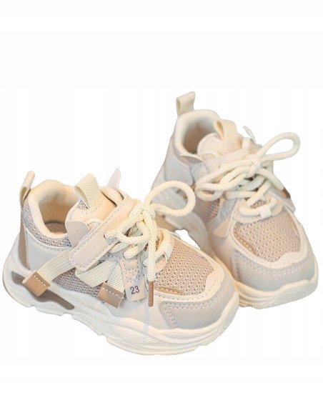 SHEIN BUTY DZIECIĘCE BEŻOWE SZNUROWANE CASUAL 20 11DB