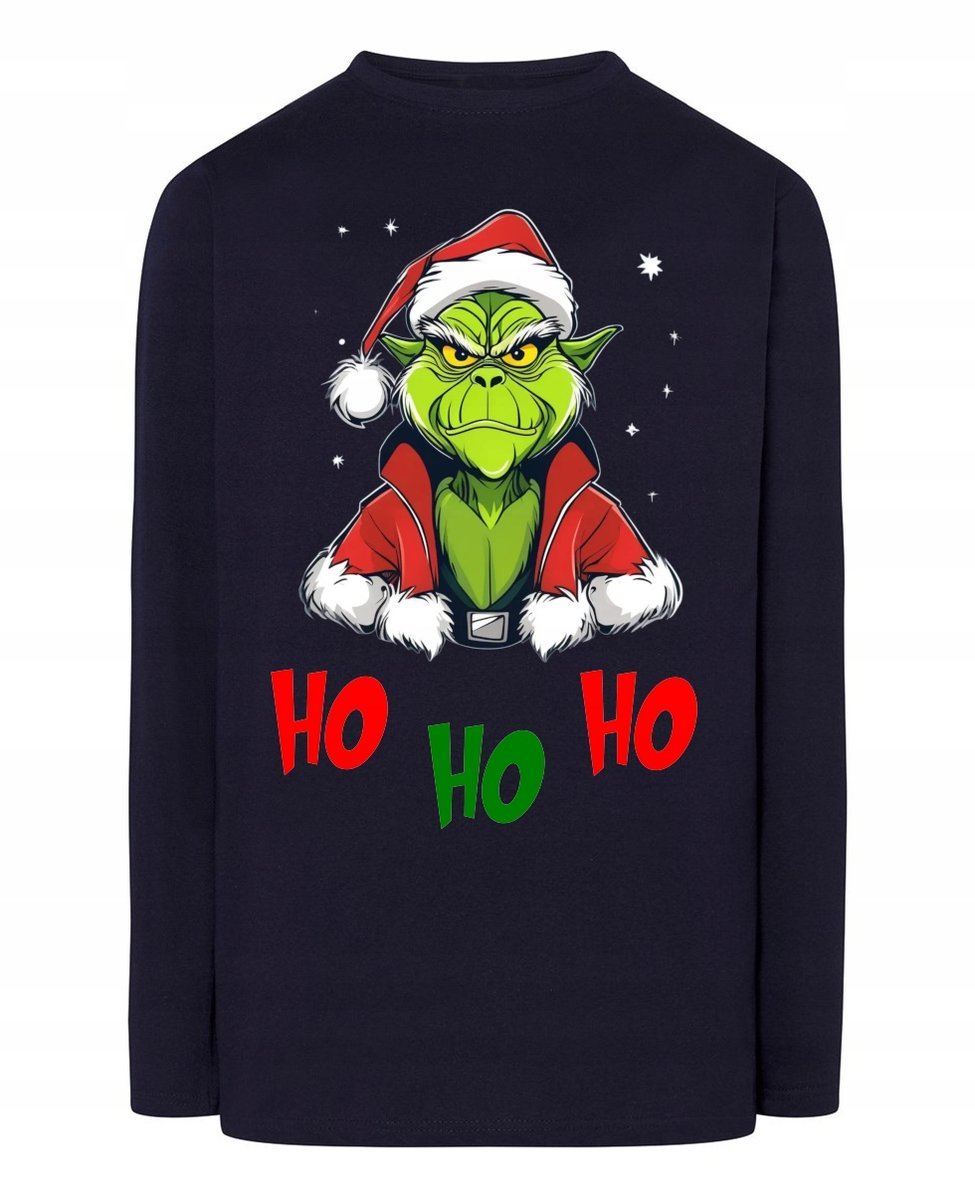 Longsleeve męski Yoda Grinch Ho Ho Ho Święta Prezent r.S