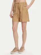 Spodenki damskie - Marella Szorty materiałowe Borbona 2513141025 Beżowy Relaxed Fit - miniaturka - grafika 1