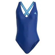 Stroje kąpielowe - adidas Damski strój kąpielowy z 3 paskami 91 cm, Czarny, 128 - miniaturka - grafika 1