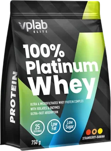 Białko VPLab 100% Platinum Whey 750 g Strawberry-Banana (5060255353981) - Odżywki białkowe - miniaturka - grafika 1