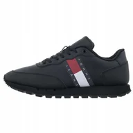 Buty sportowe męskie - Tommy Jeans Leather Runner Ess EM0EM00898-0GK 42 - miniaturka - grafika 1