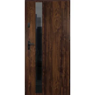 O.K.DOORS Drzwi zewnętrzne wejściowe z szybą Glasso BL68 orzechowe 90 prawe - Drzwi zewnętrzne O.K.DOORS Drzwi zewnętrzne wejściowe z szybą Glasso BL68 orzechowe 90 prawe - Drzwi zewnętrzne - miniaturka - grafika 1