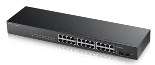Zyxel GS1900-24 łącza sieciowe Zarządzany Gigabit Ethernet (10/100/1000) Czarny - Pozostałe akcesoria sieciowe - miniaturka - grafika 1