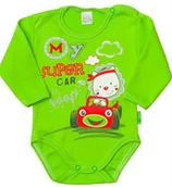 Body dla niemowląt - BODY NIEMOWLĘCE DŁUGI RĘKAW RĘKAWEK ROZM. 56 Pampicio - miniaturka - grafika 1